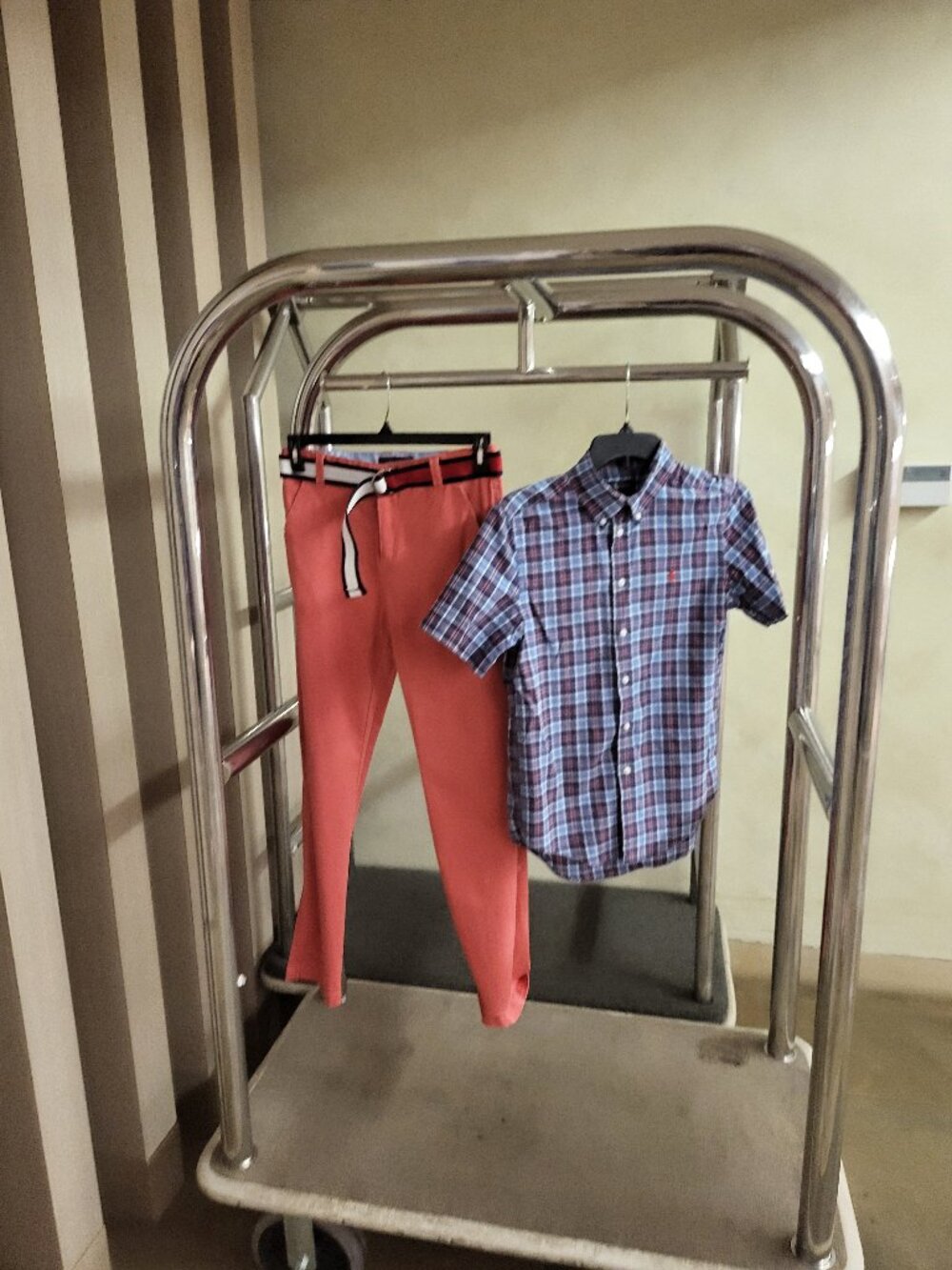 Ralph Lauren top and Tommy Hilfiger Dress pants